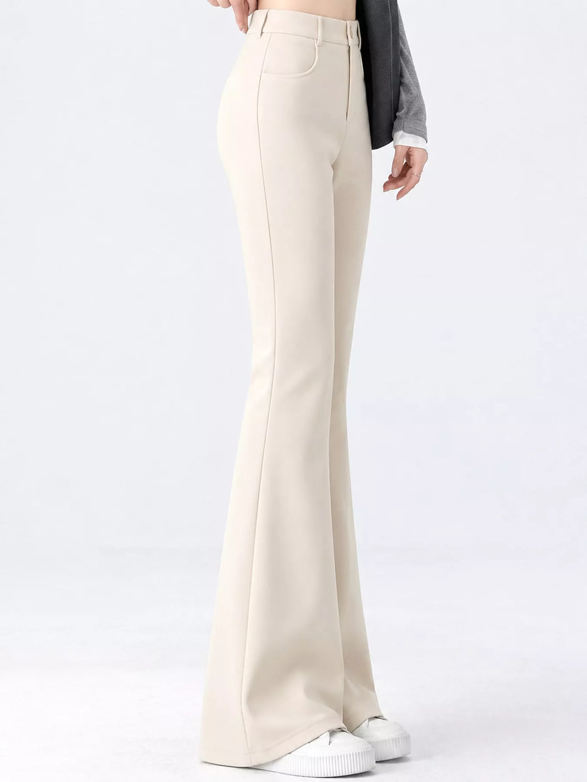 High-Waisted Straight-Leg Pants, Plus Size