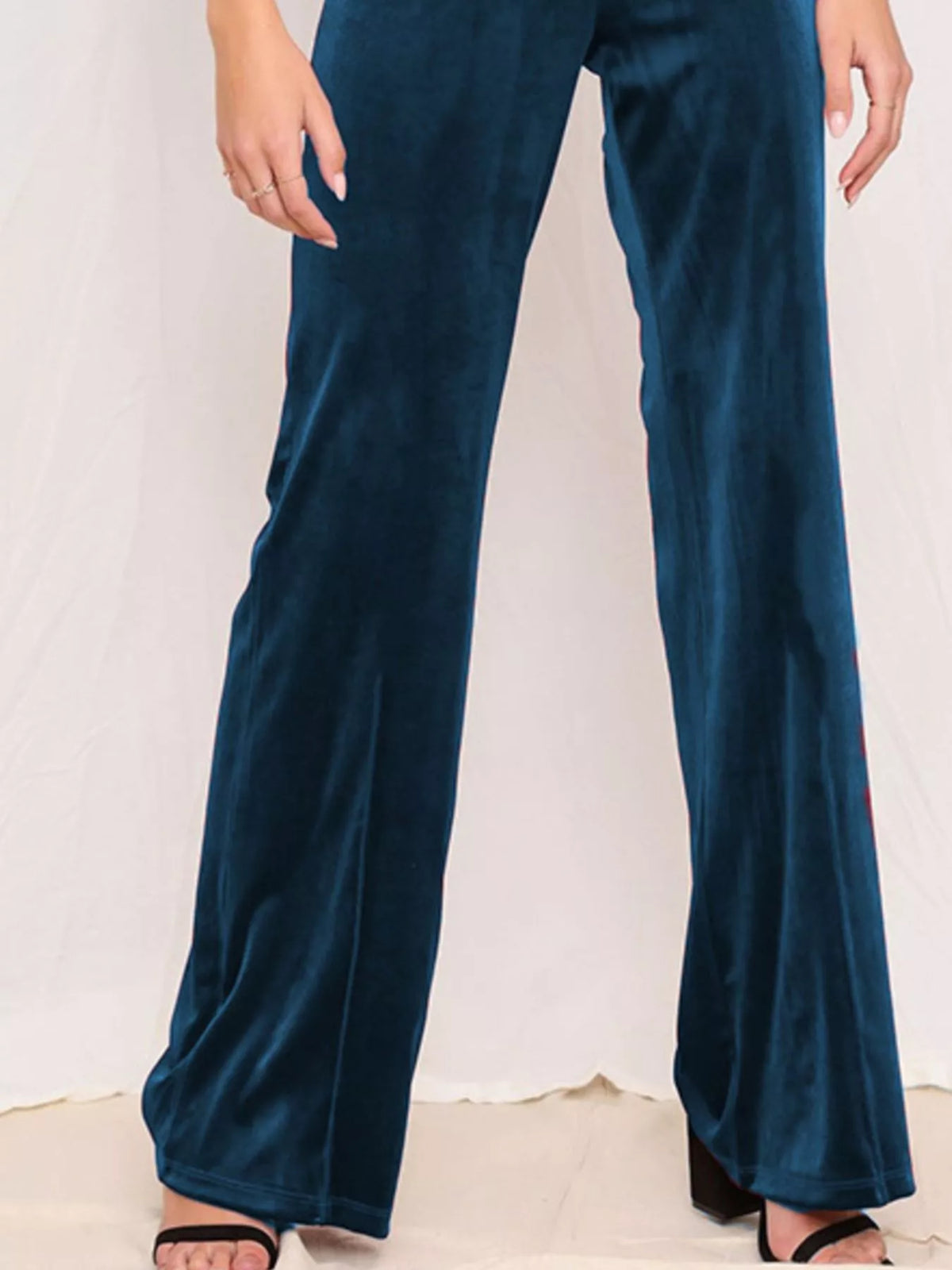 Velvet Wide-Leg Pants