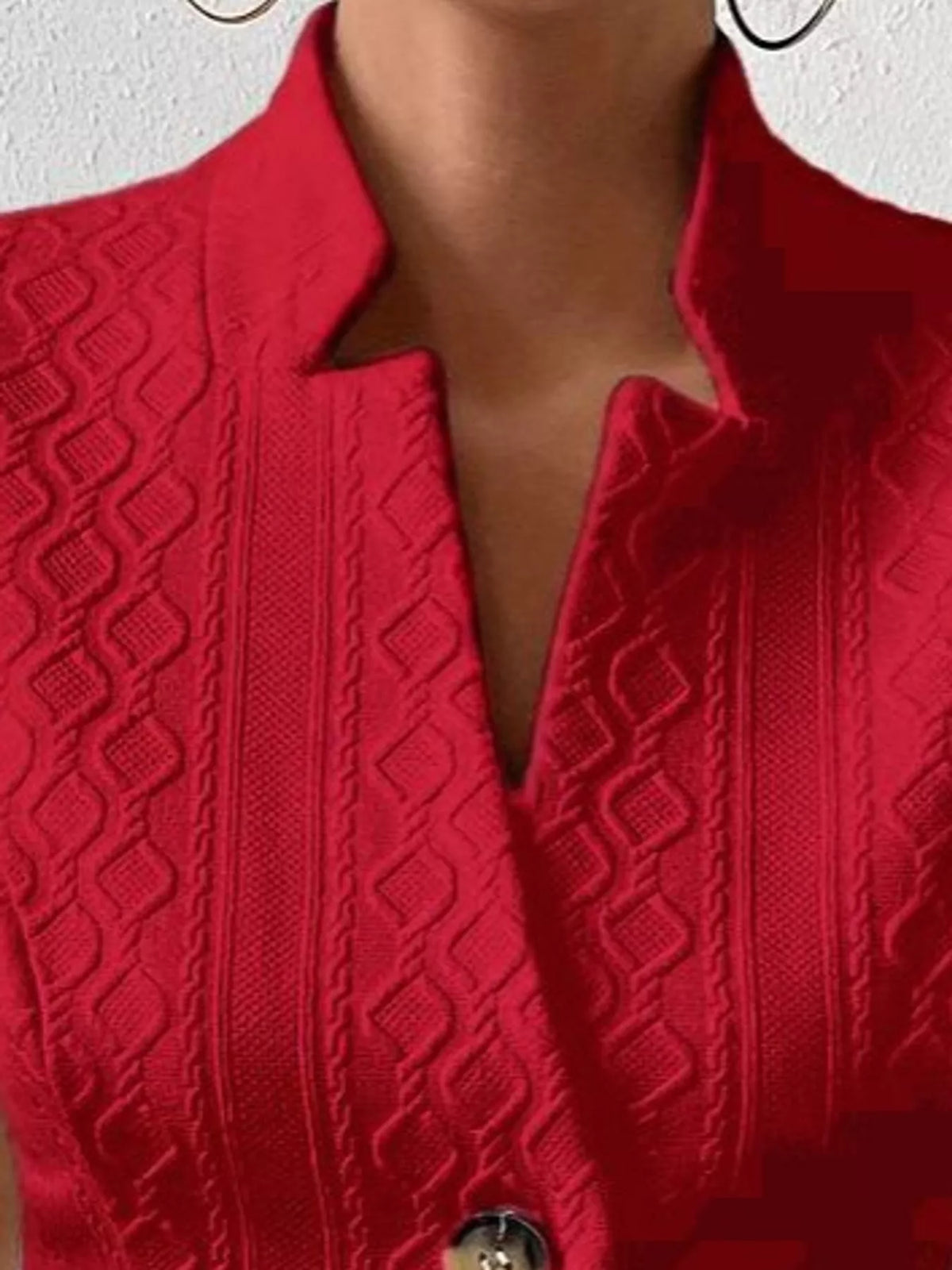 Textured Slim-Fit Button-Down Vest Coat