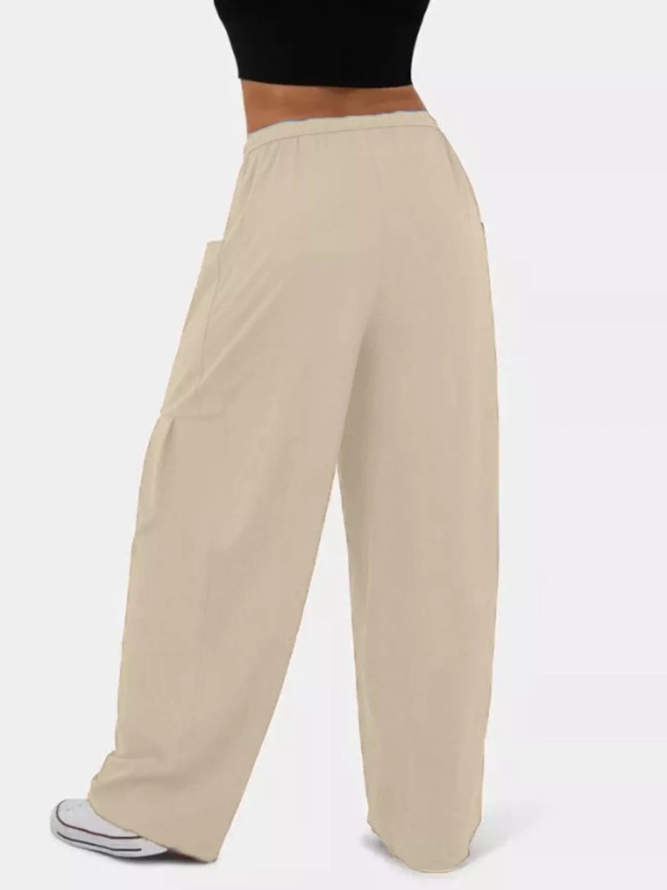 Drawstring Wide-Leg Pants