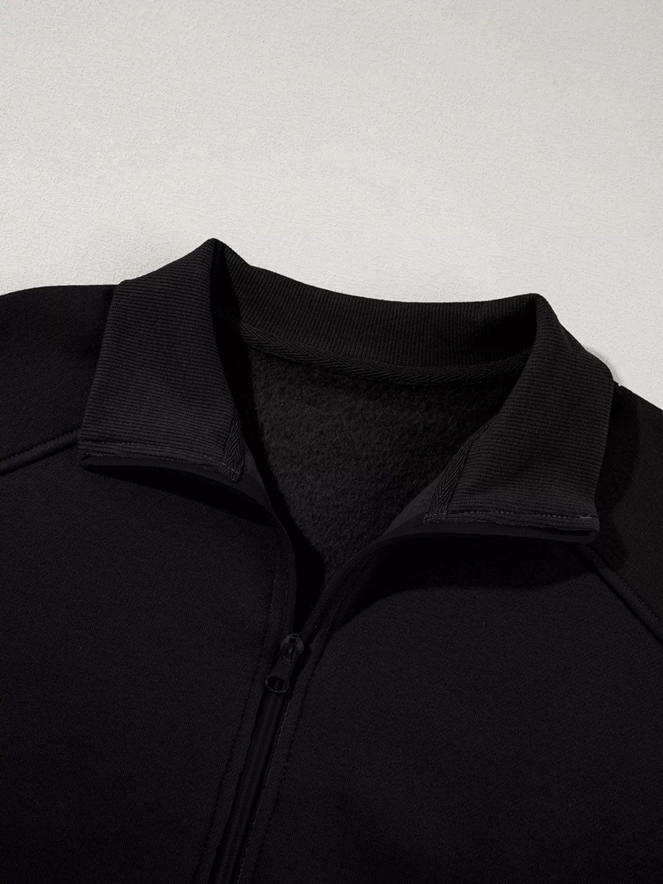 Drop Shoulder Zip-Up Jacket & Pants Set