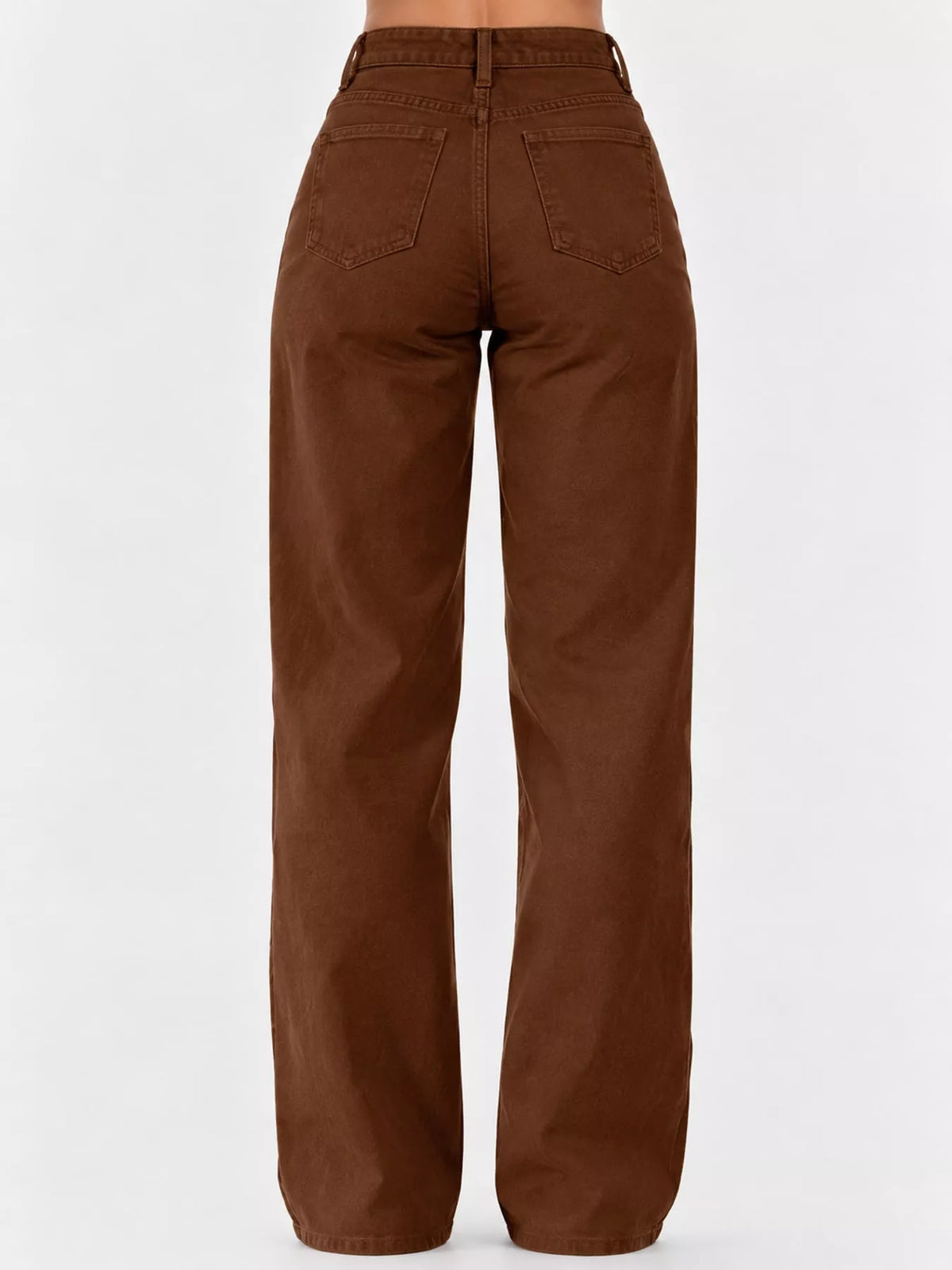 High-Waisted Vintage Wash Jeans