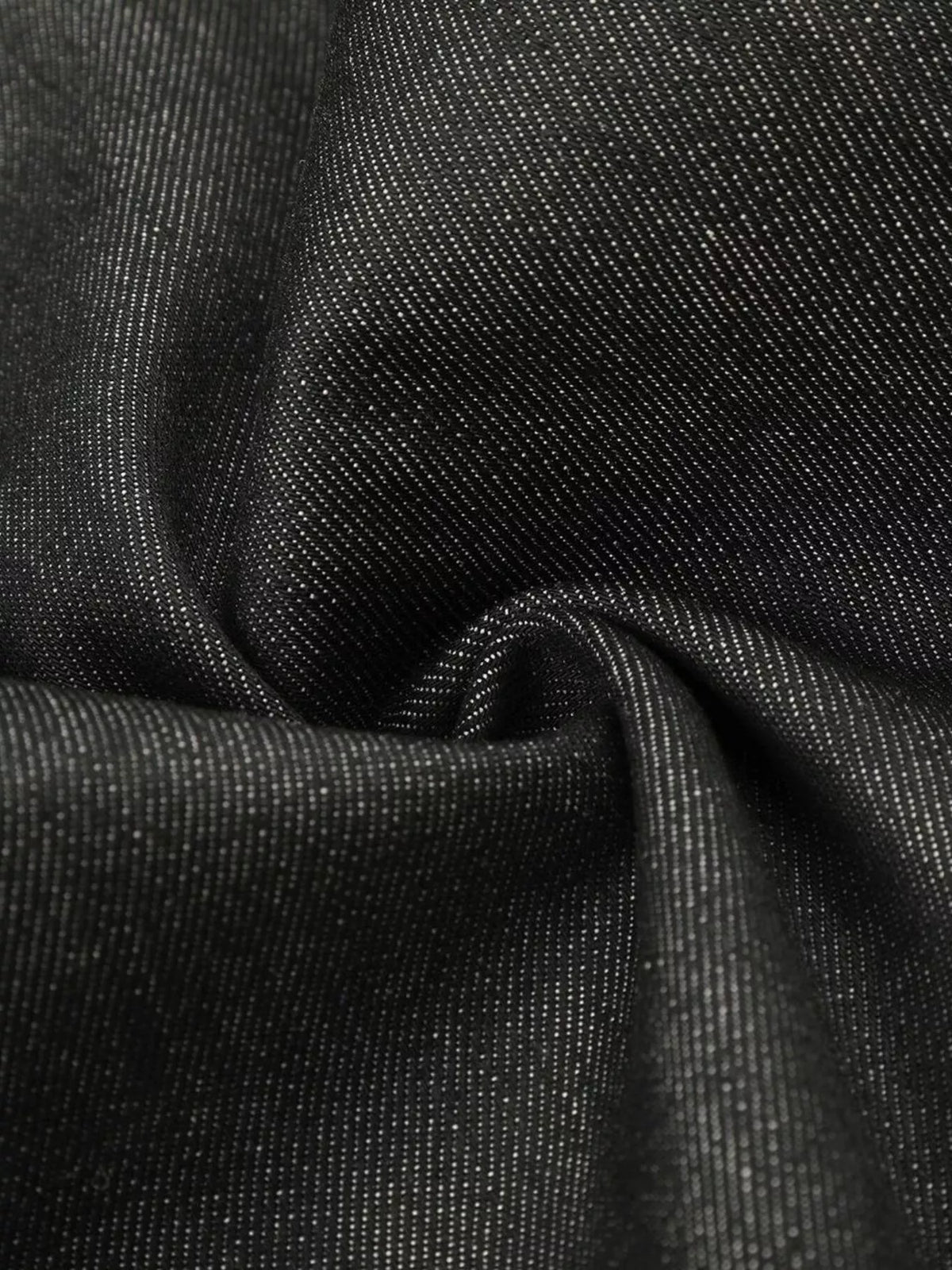 High-Waisted Washed Wide-Leg Jeans in Black by TrendMaster