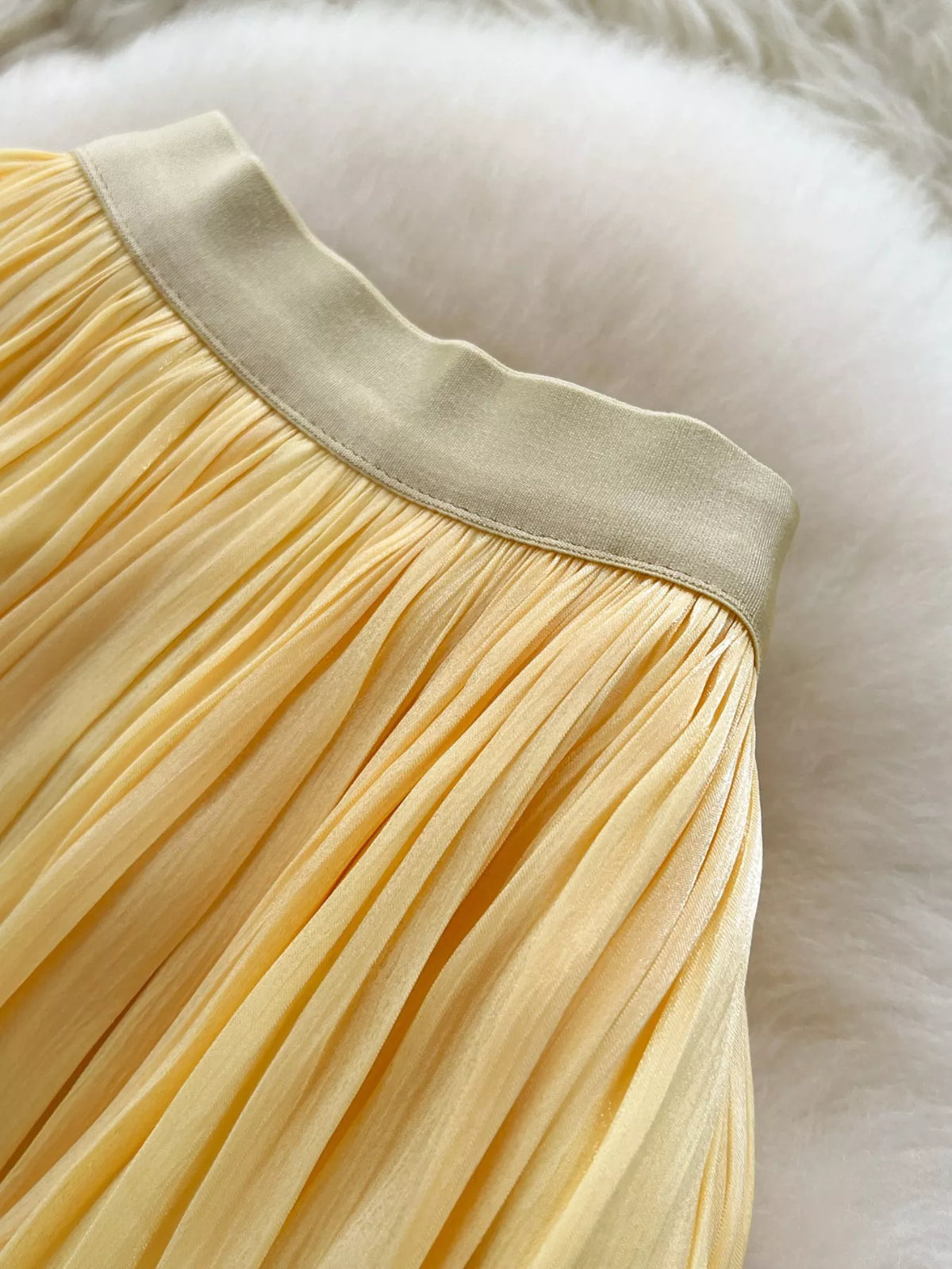 Pleated High-Waist Maxi Skirt