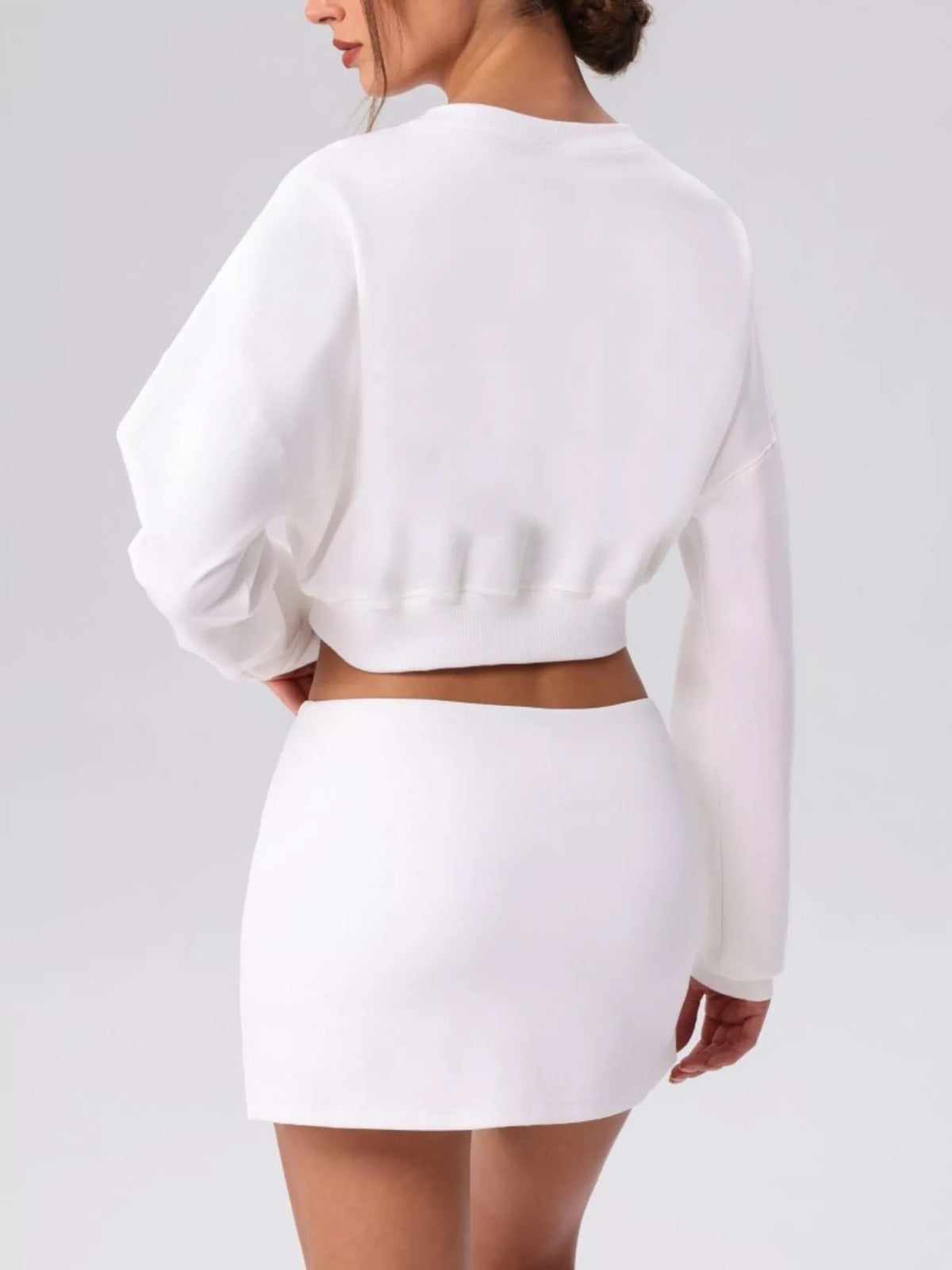 Cropped Button-Down Active Top