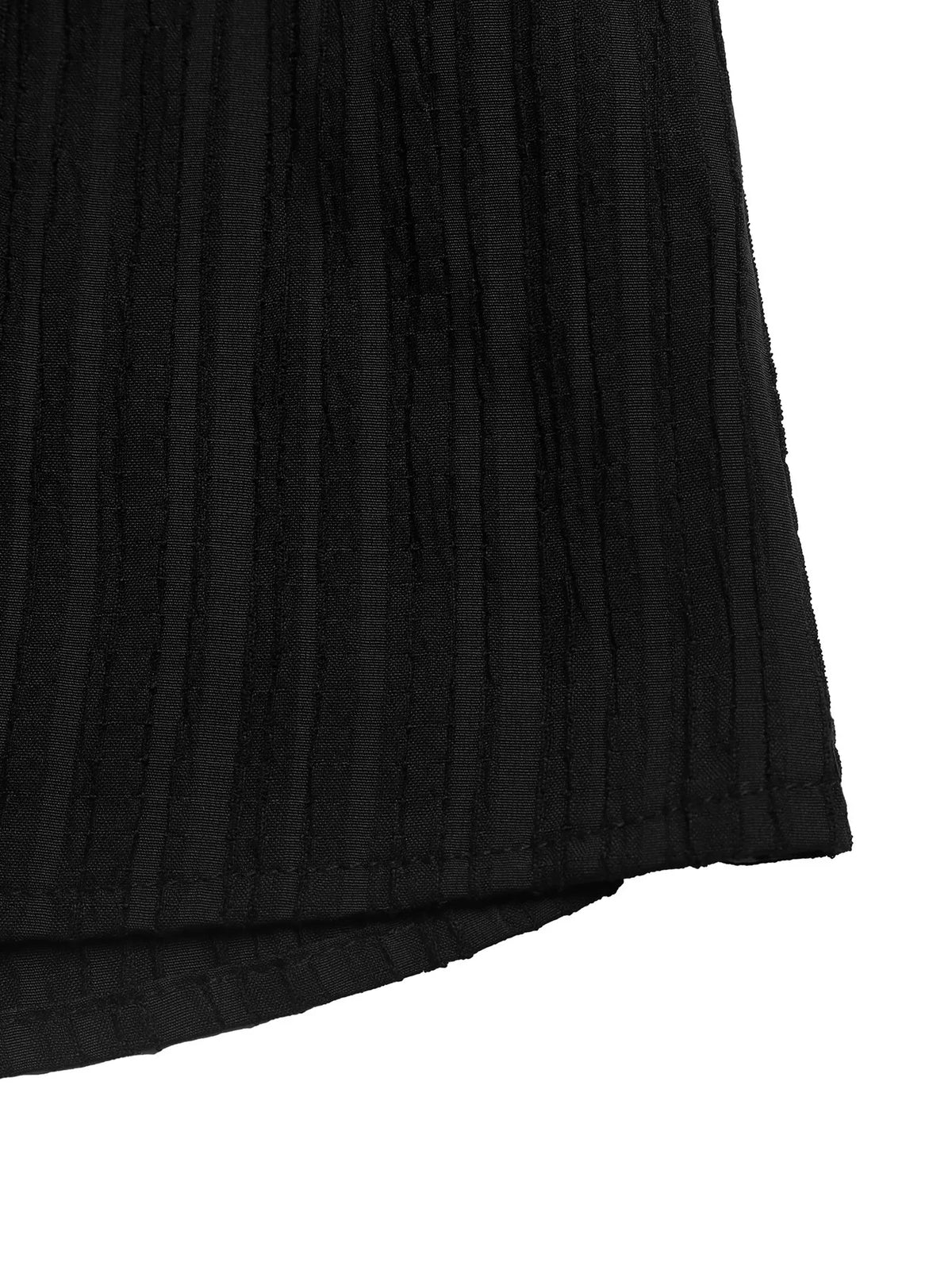 Halter Neck Pleated Maxi Dress in Black
