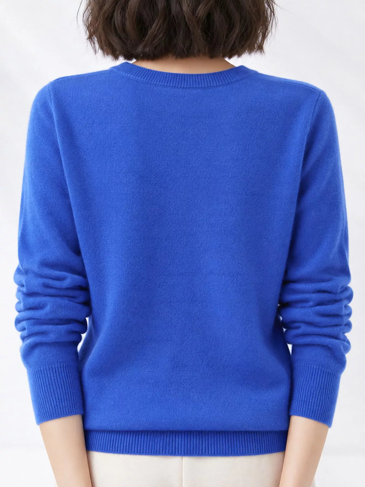 Crew Neck Button-Down Cardigan