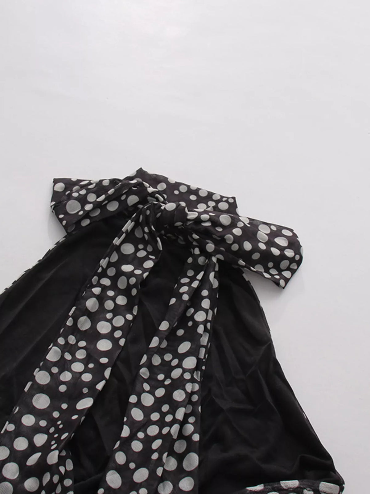 Halter Neck Polka Dot Maxi Dress in Black