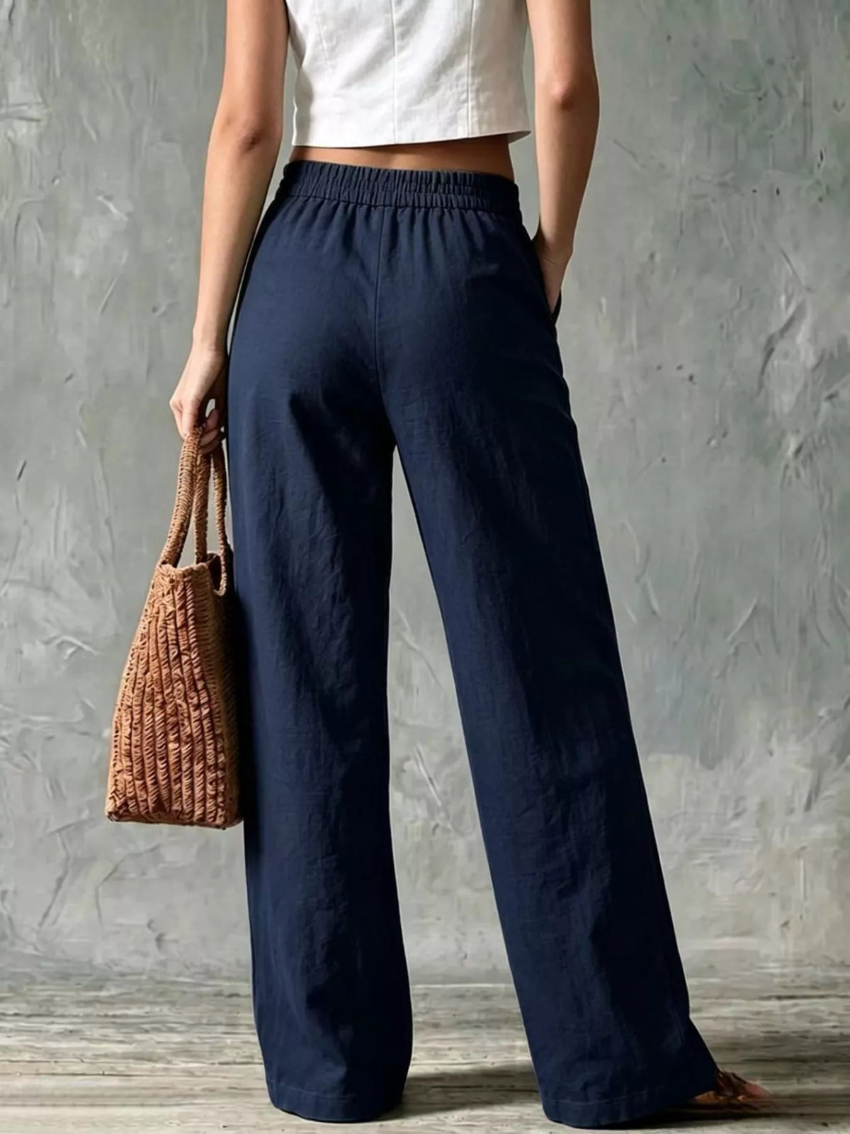 Basic Wide Leg Pocket Pants