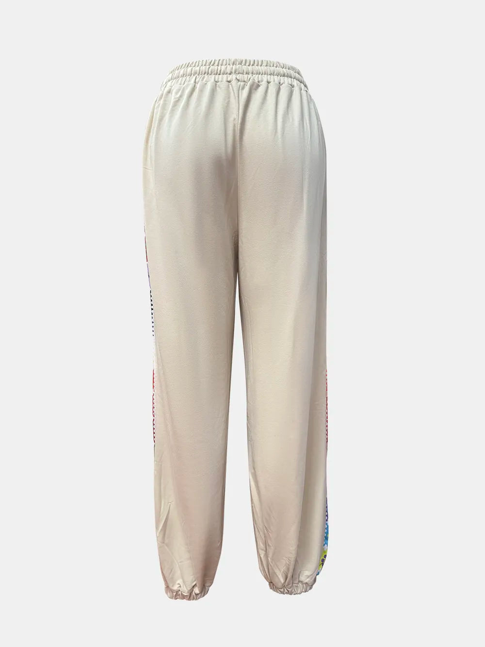 Drawstring High Waist Pants in Tan
