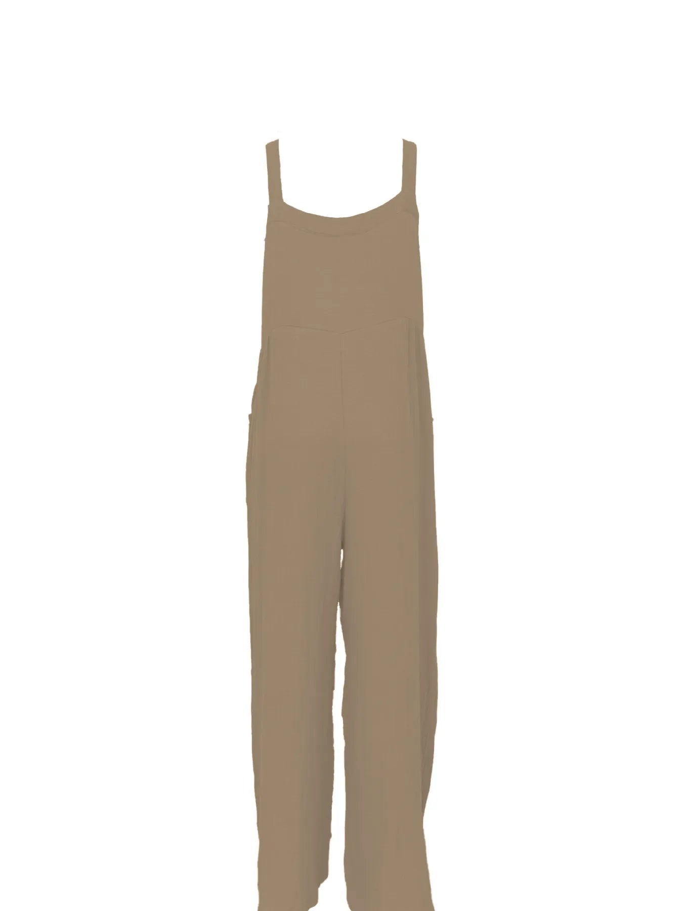 Textured Wide Leg Overalls