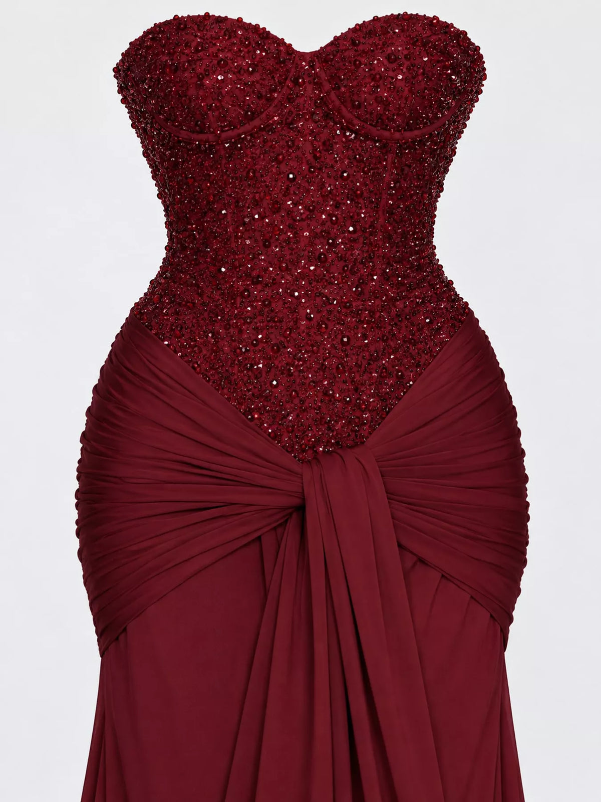 Strapless Sequin Corset Maxi Dress