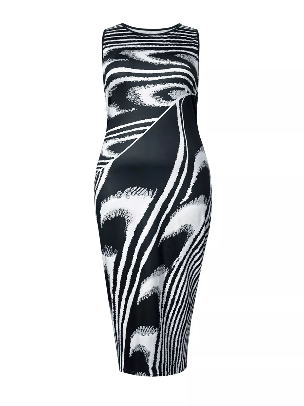 Sleeveless Bodycon Maxi Dress in Black