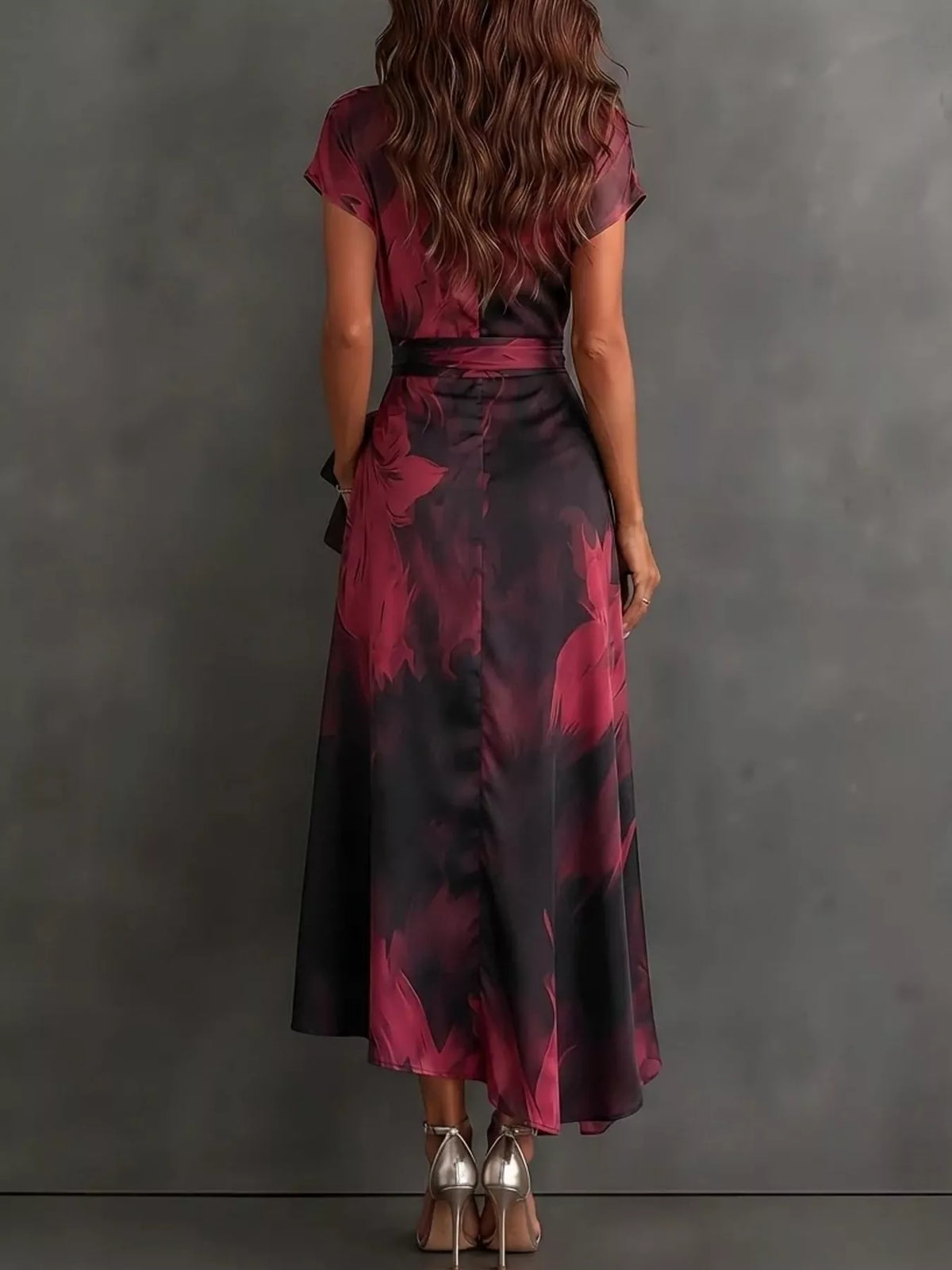 Tie Detail Surplice Dress