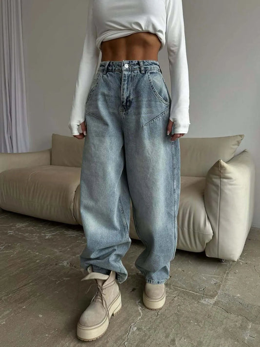 Wide Leg Jeans in Blue