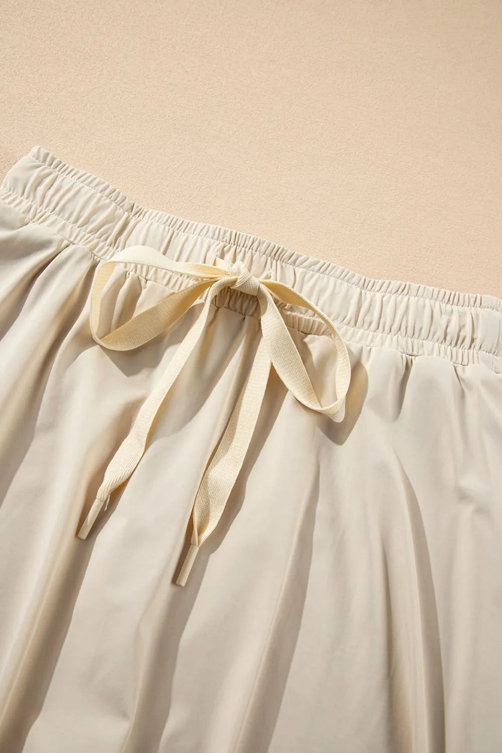 Drawstring High-Waist Active Skorts