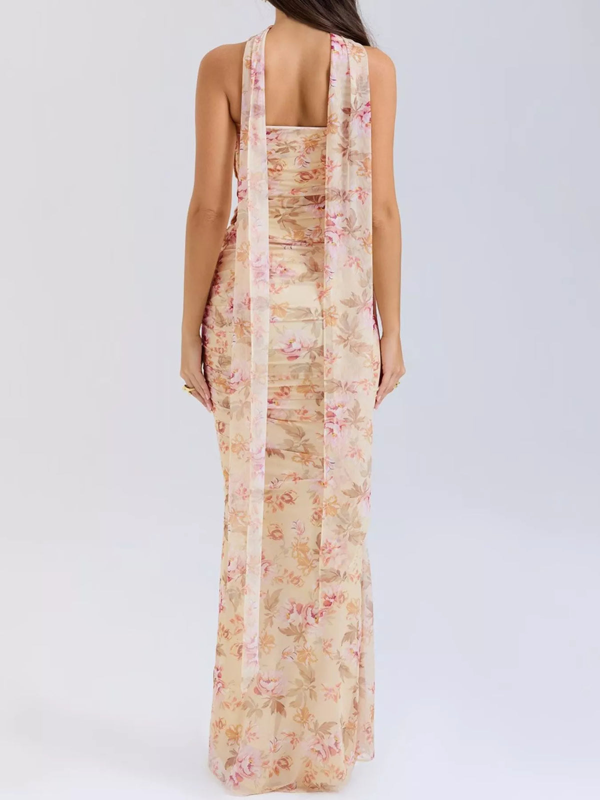 Ruched Tube Top and Maxi Skirt Set