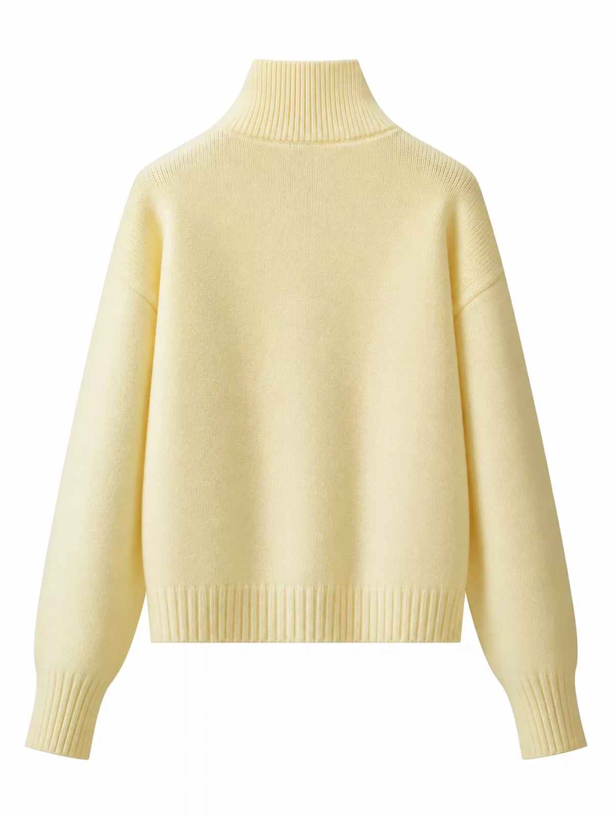 Turtleneck Zip-Up Cardigan