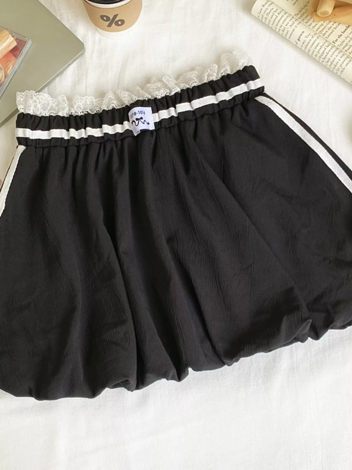 Lace Trim Mini Skirt