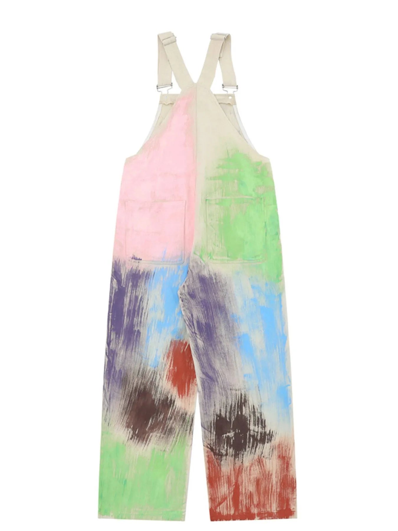Wide Leg Overalls in Beige
