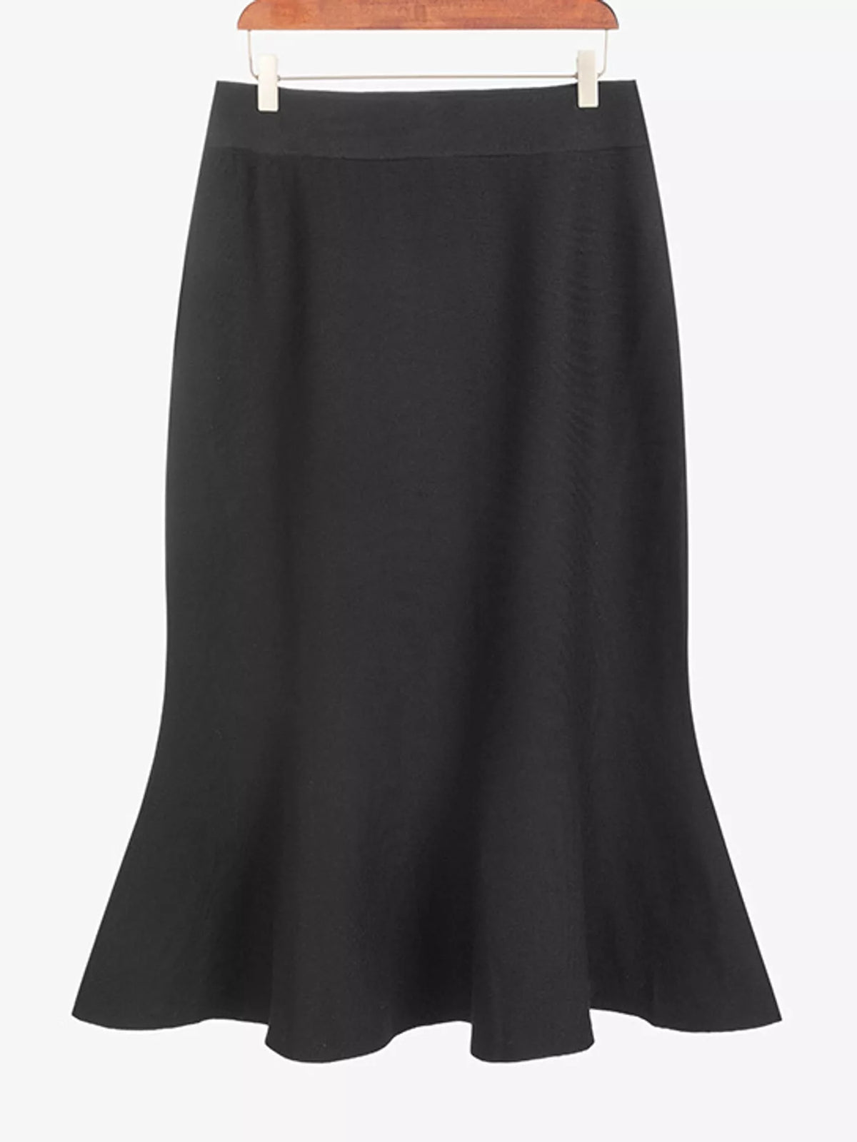 High-Waisted Ribbed Mermaid Skirt