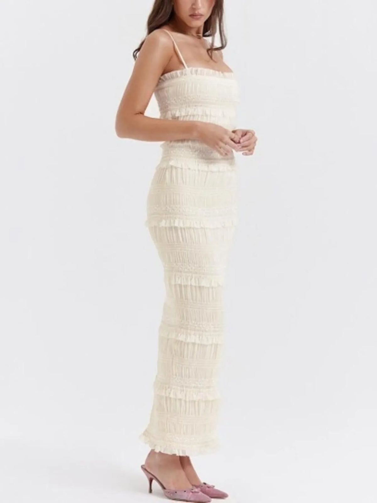 Tiered Frill Cami Maxi Dress