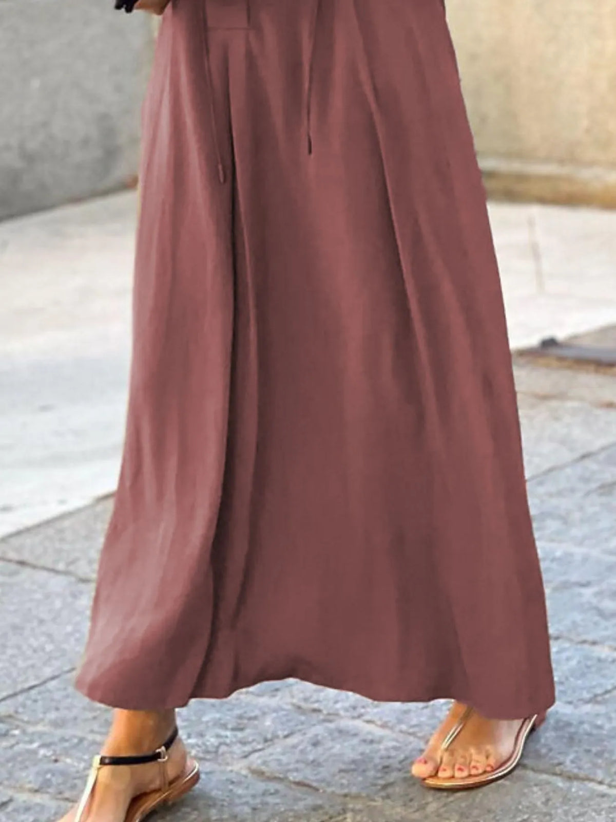 Solid Maxi Shirt Dress
