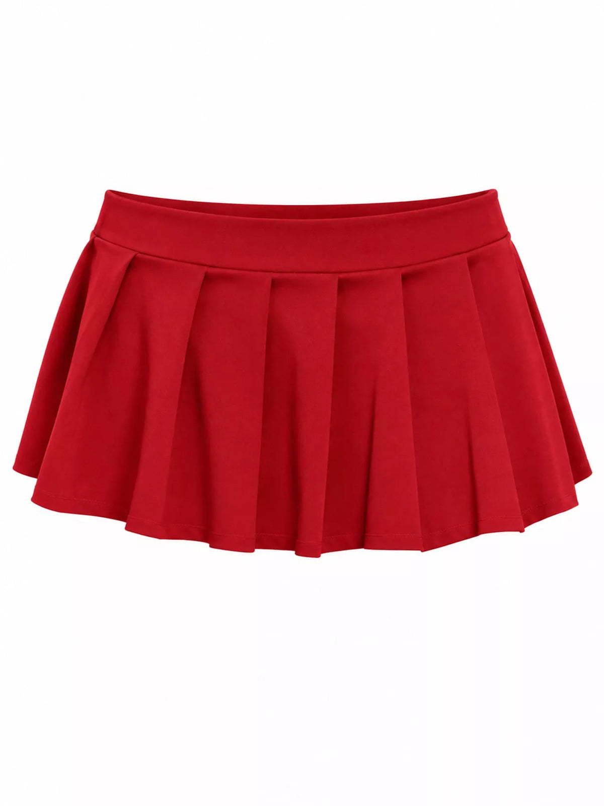 Low Waist Pleated Micro Mini Skirt
