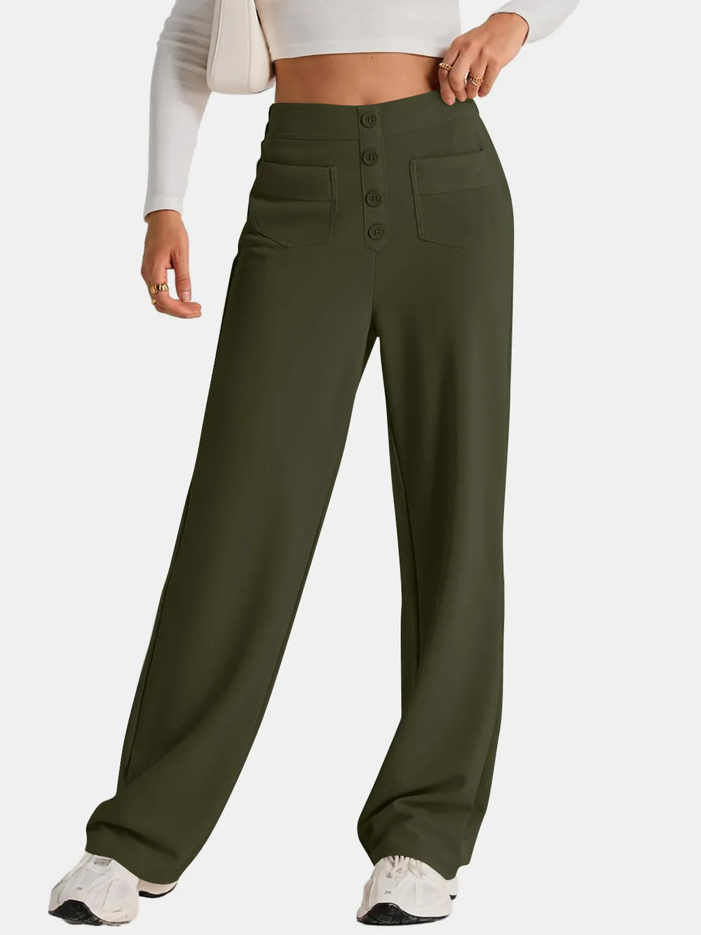 High-Rise Wide-Leg Pants by K&L