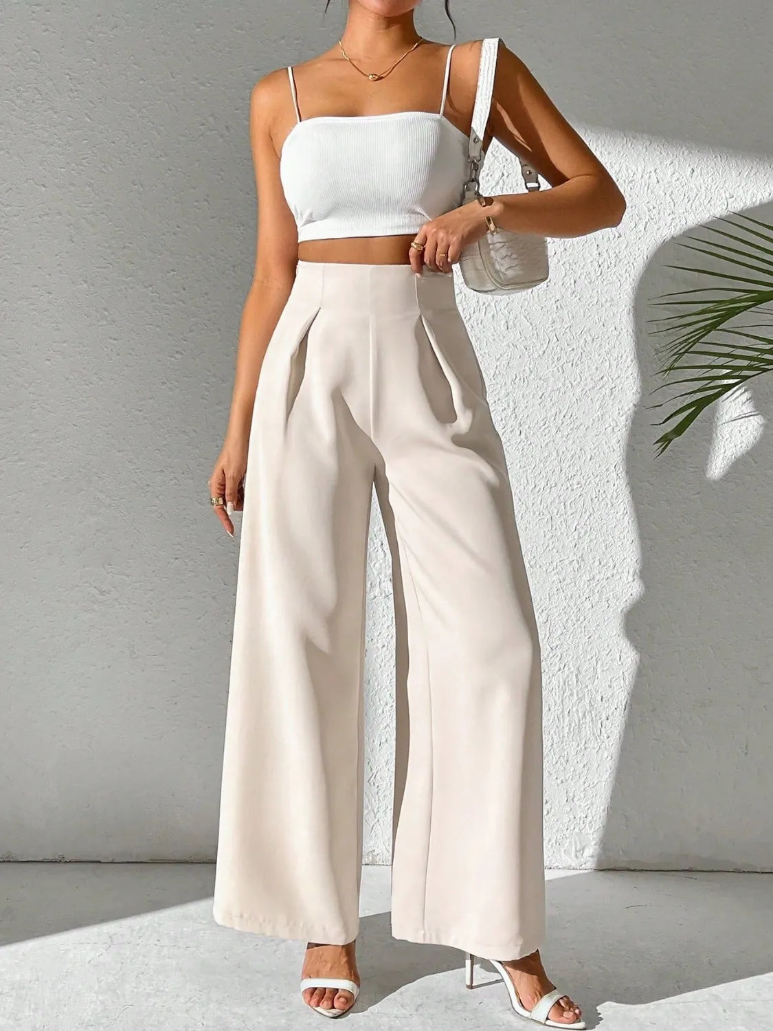 Wide-Leg High-Waist Pants