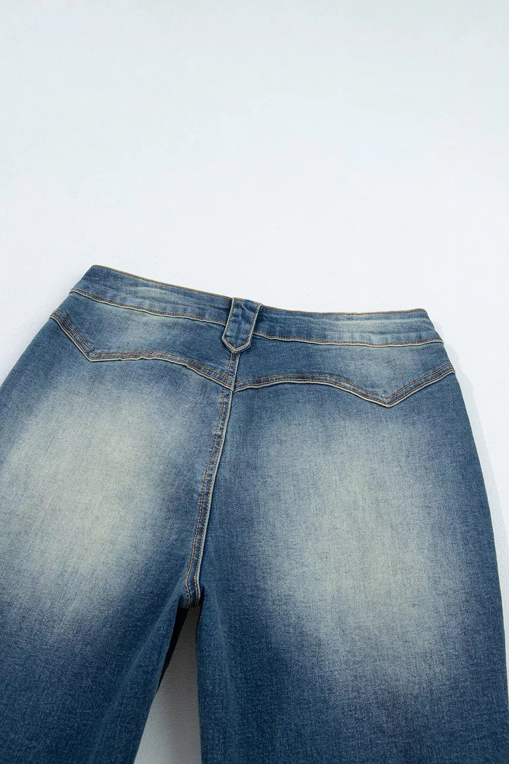 Flare Leg Jeans with Pocket Detail in Medium