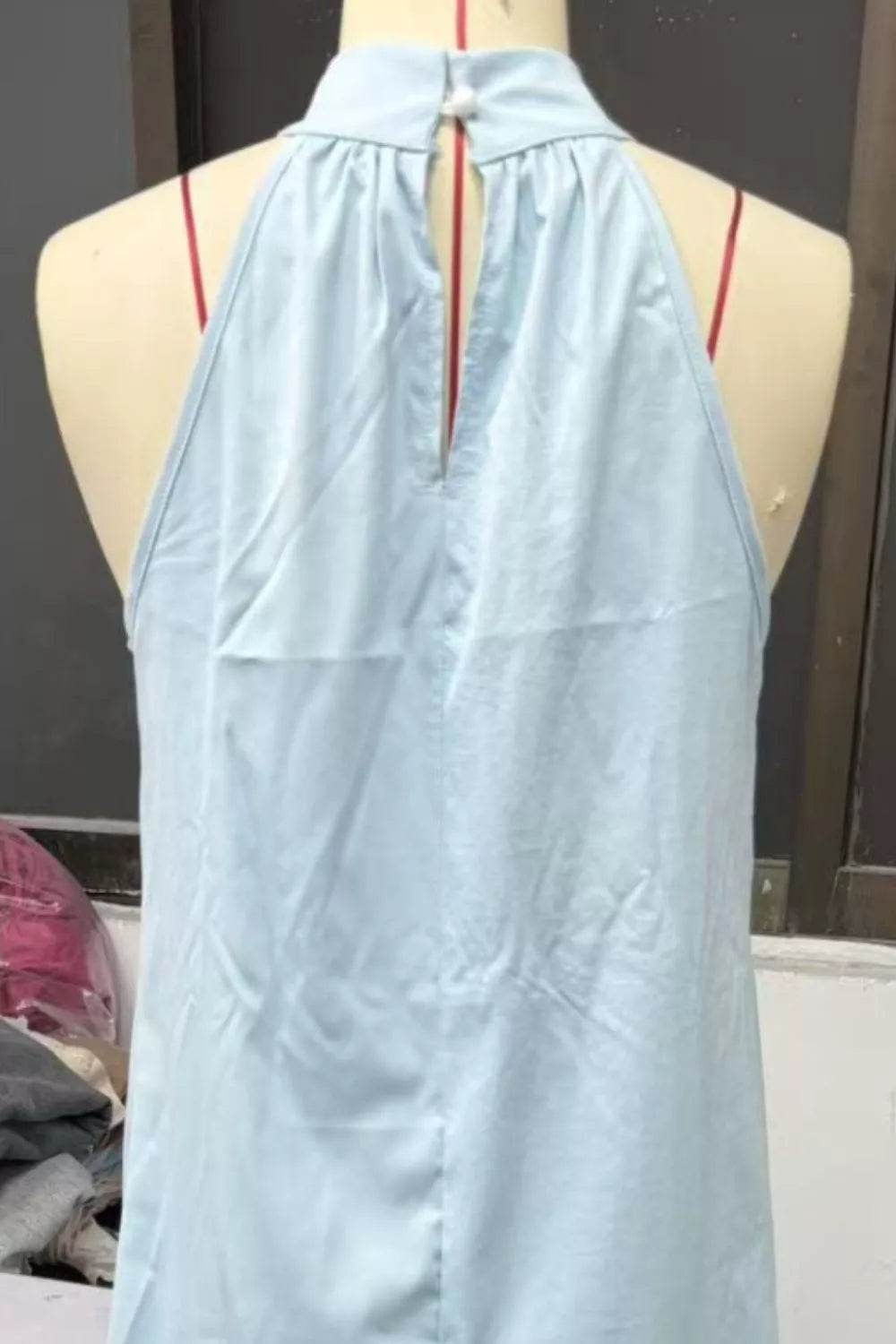 Halter Neck Sleeveless Maxi Dress with Slit