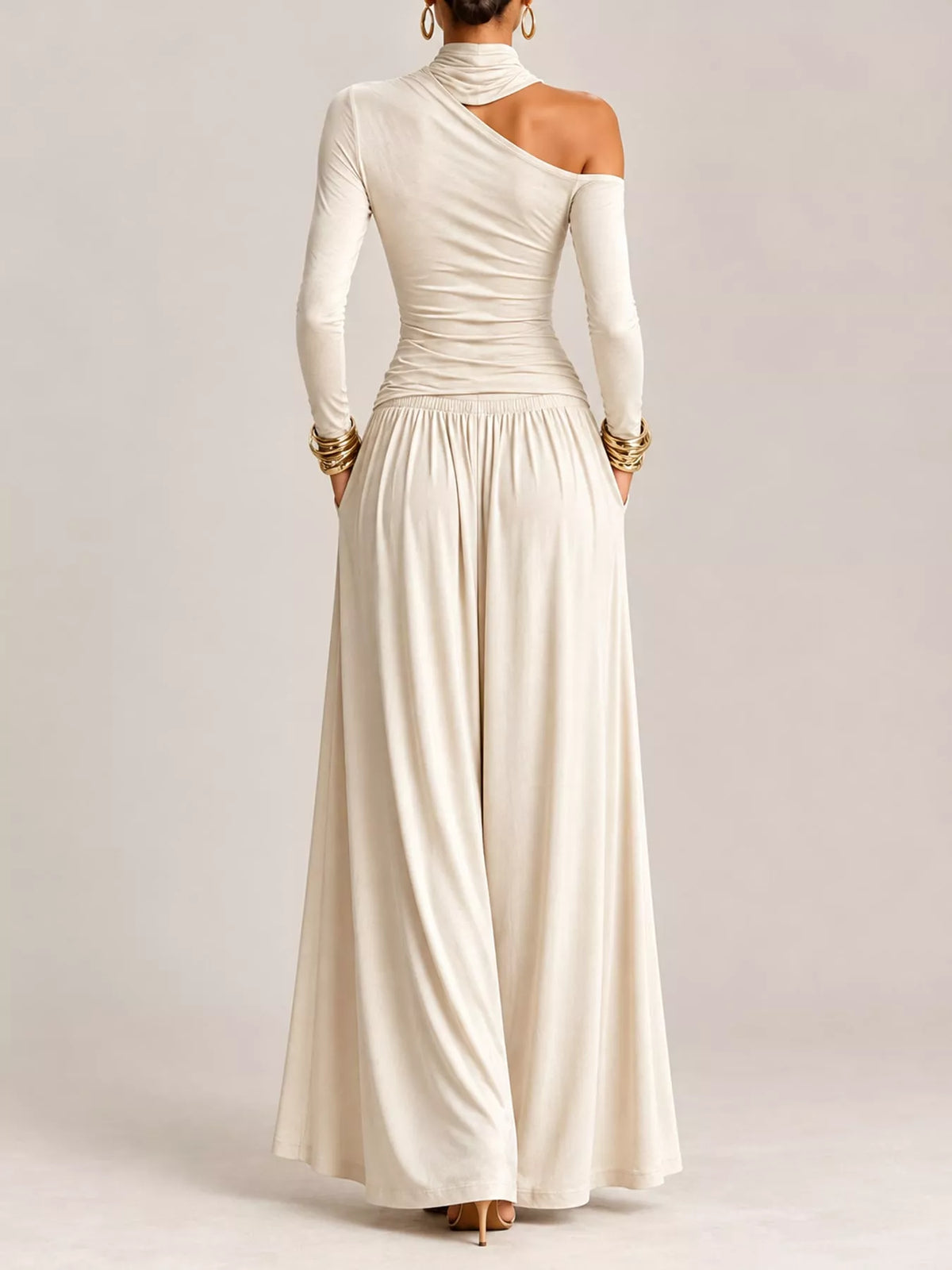 Asymmetric Cutout Maxi Dress