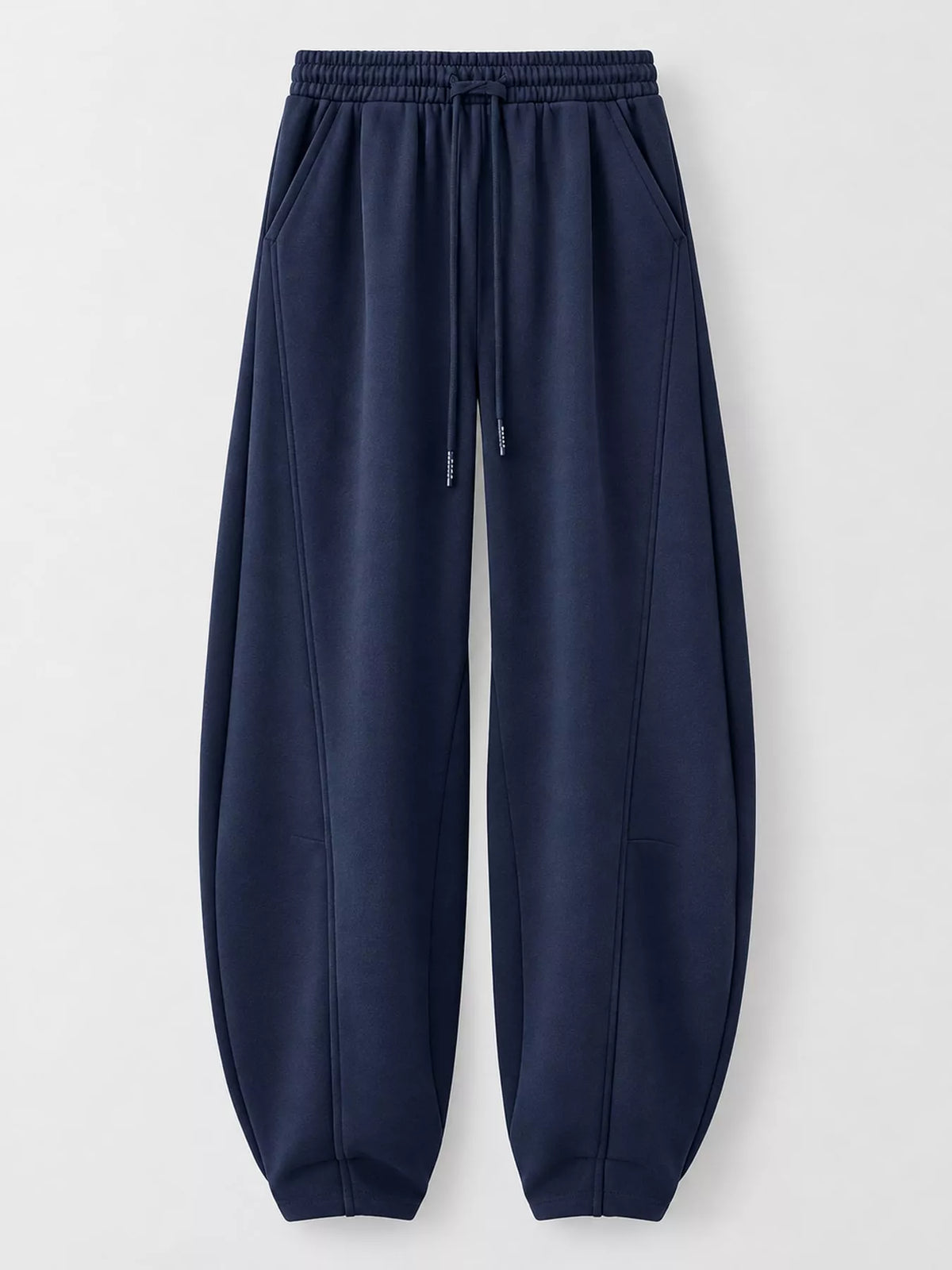 Loose-Fit Wide-Leg Drawstring Sweatpants