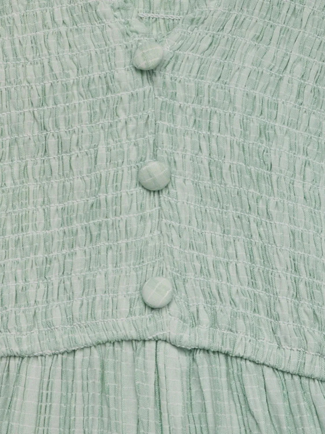 V-Neck Ruffled Cap Sleeve Dress in Light Green