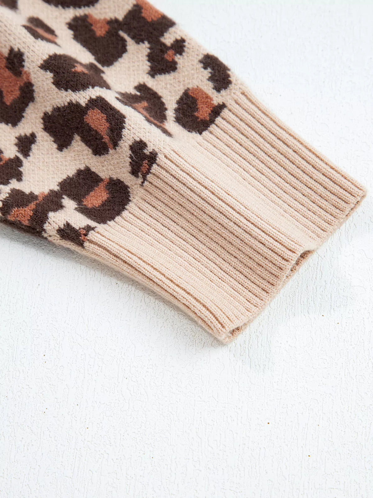 Leopard Print High-Neck Shift Mini Dress