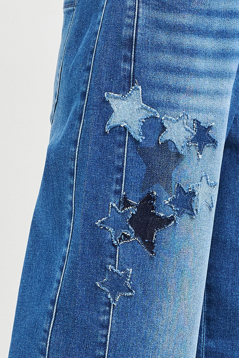Risen Slouchy Cropped Barrel Jeans in Dark Wash