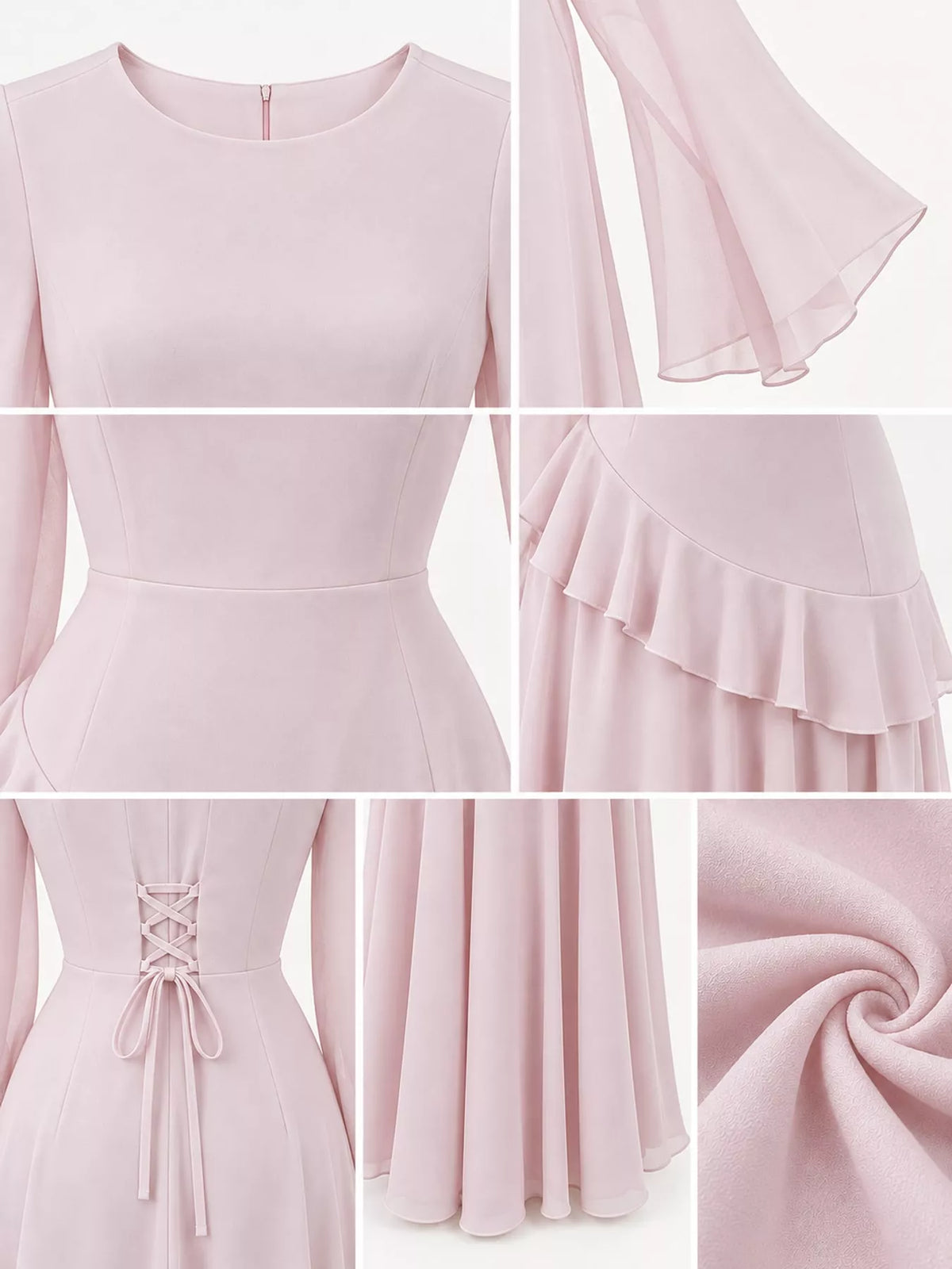 Ruffled Flare Sleeve Maxi Dress