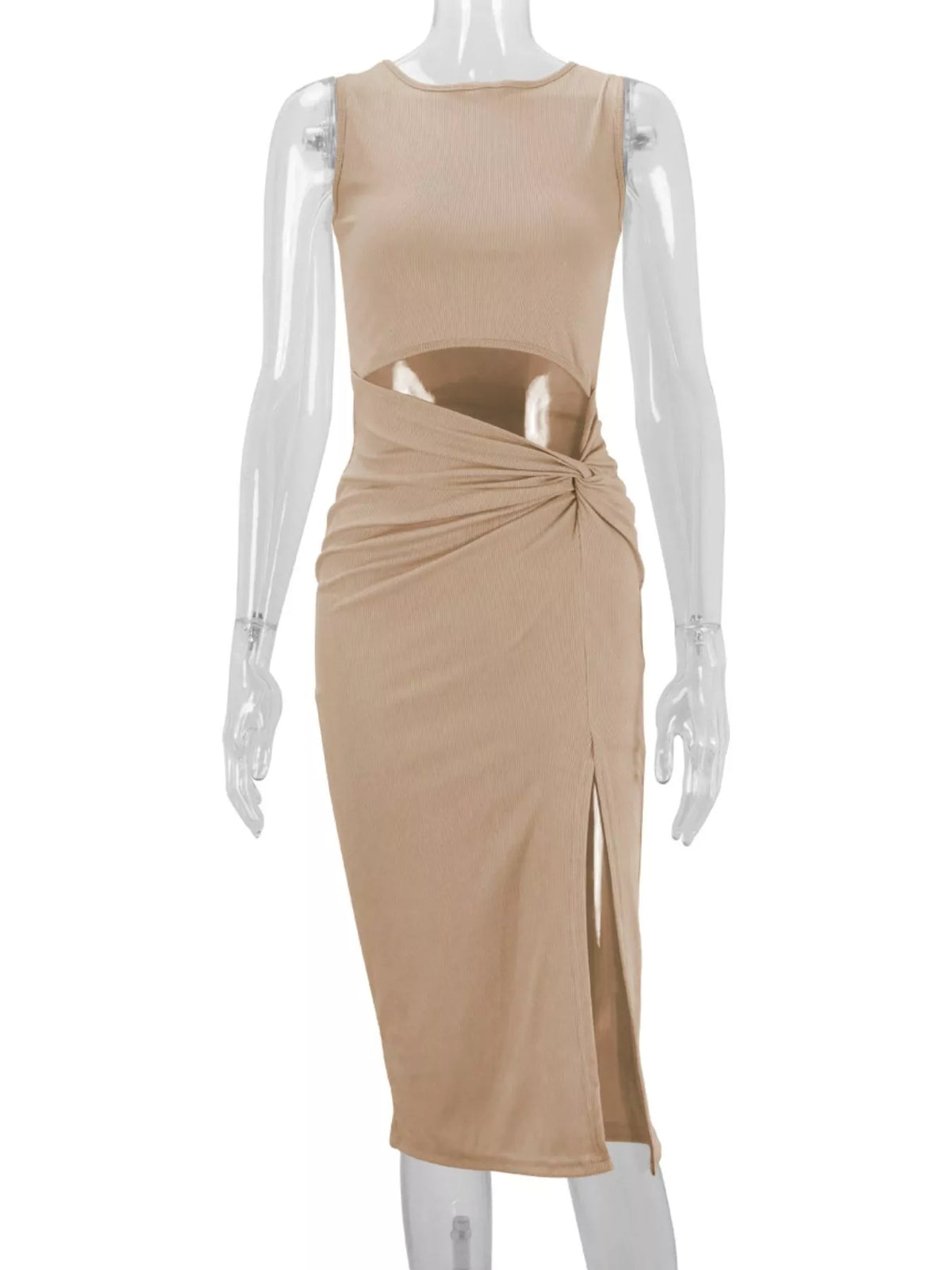 Cutout Ruched Bodycon Dress