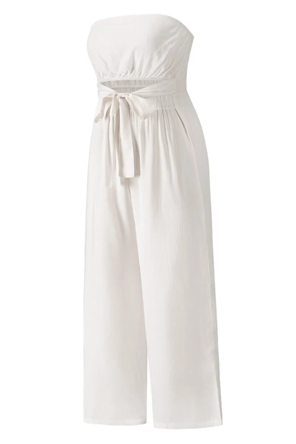 Cutout Tube Wide Leg Jumpsuit