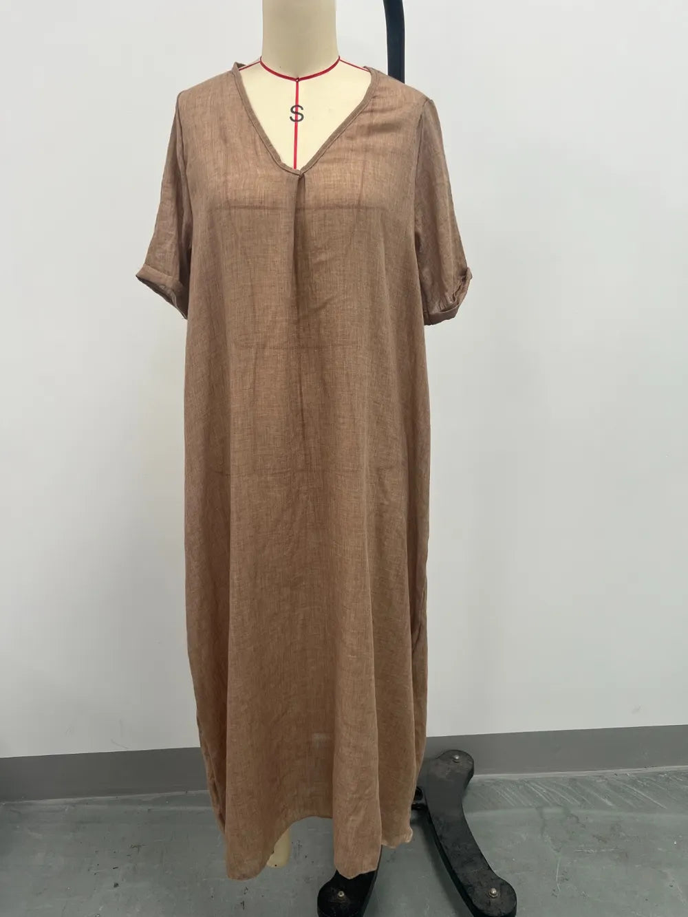 Plus Size V-Neck Midi Dress