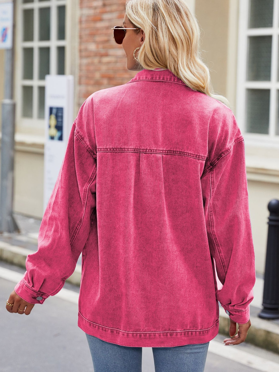 Classic Button-Up Denim Jacket by Manny