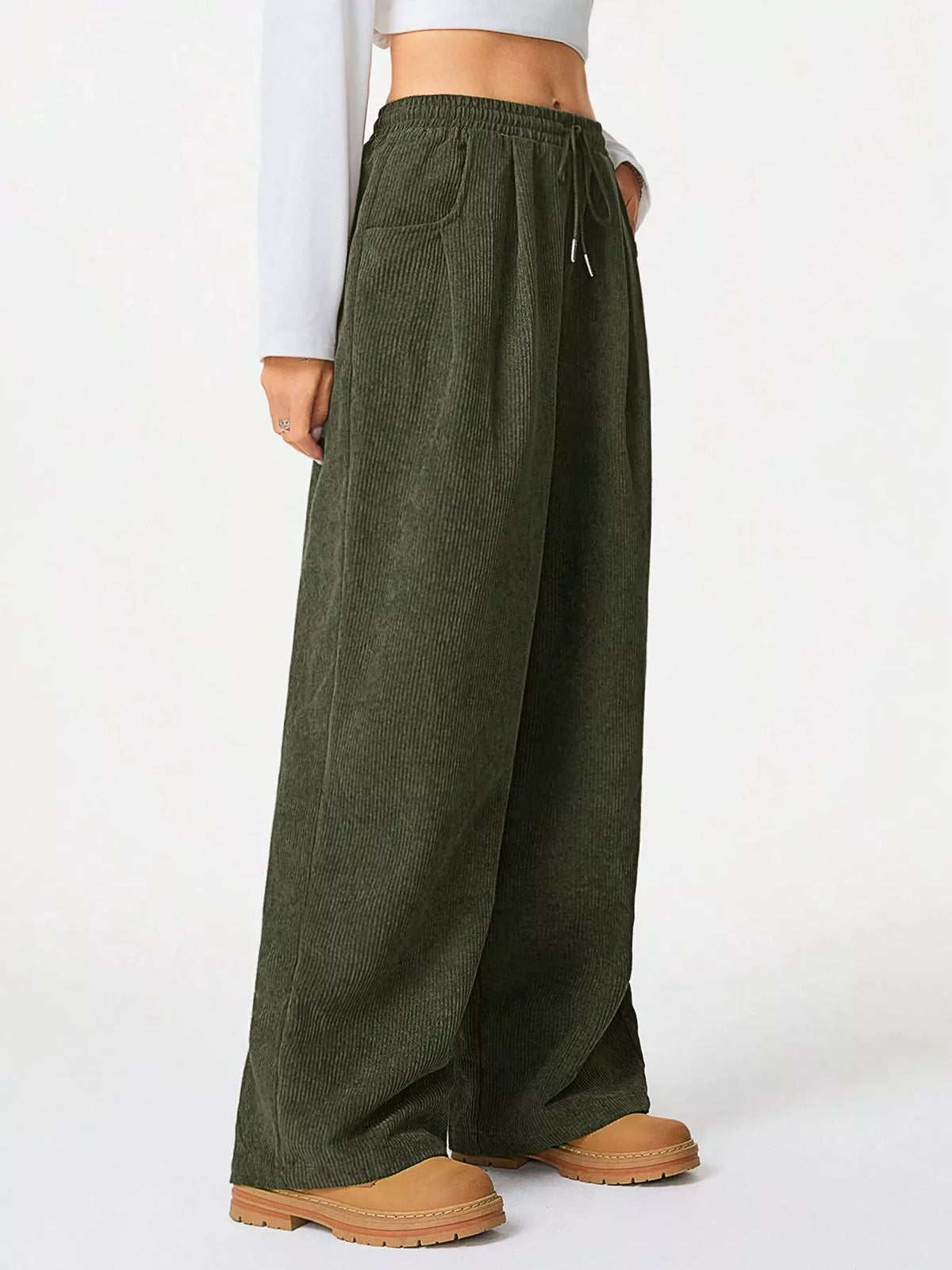 Corduroy Wide Leg Pants