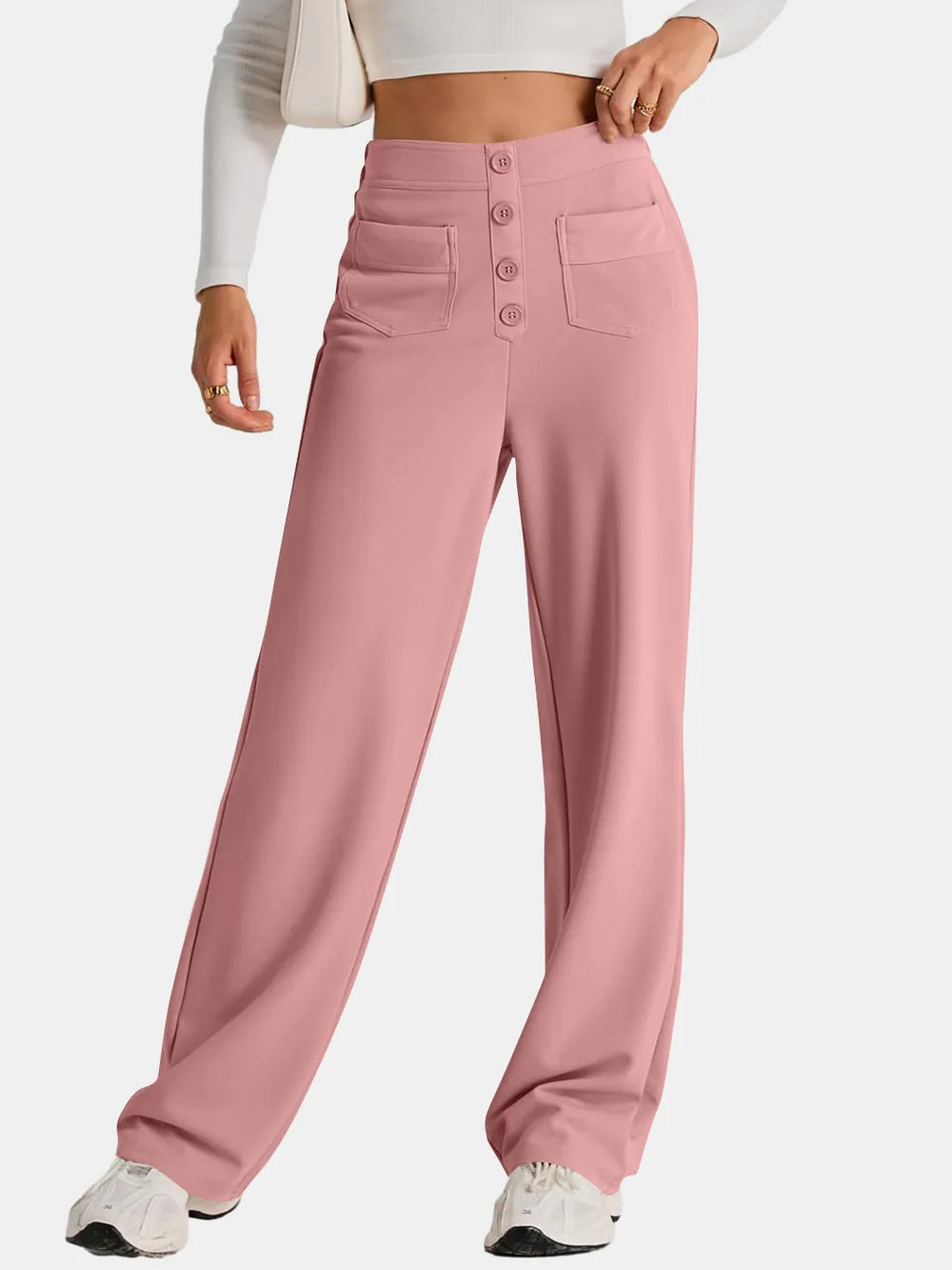 High-Rise Wide-Leg Pants by K&L