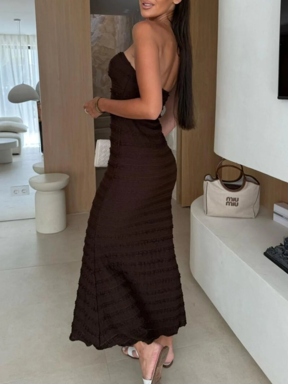 Cutout Sweetheart Tube Maxi Dress