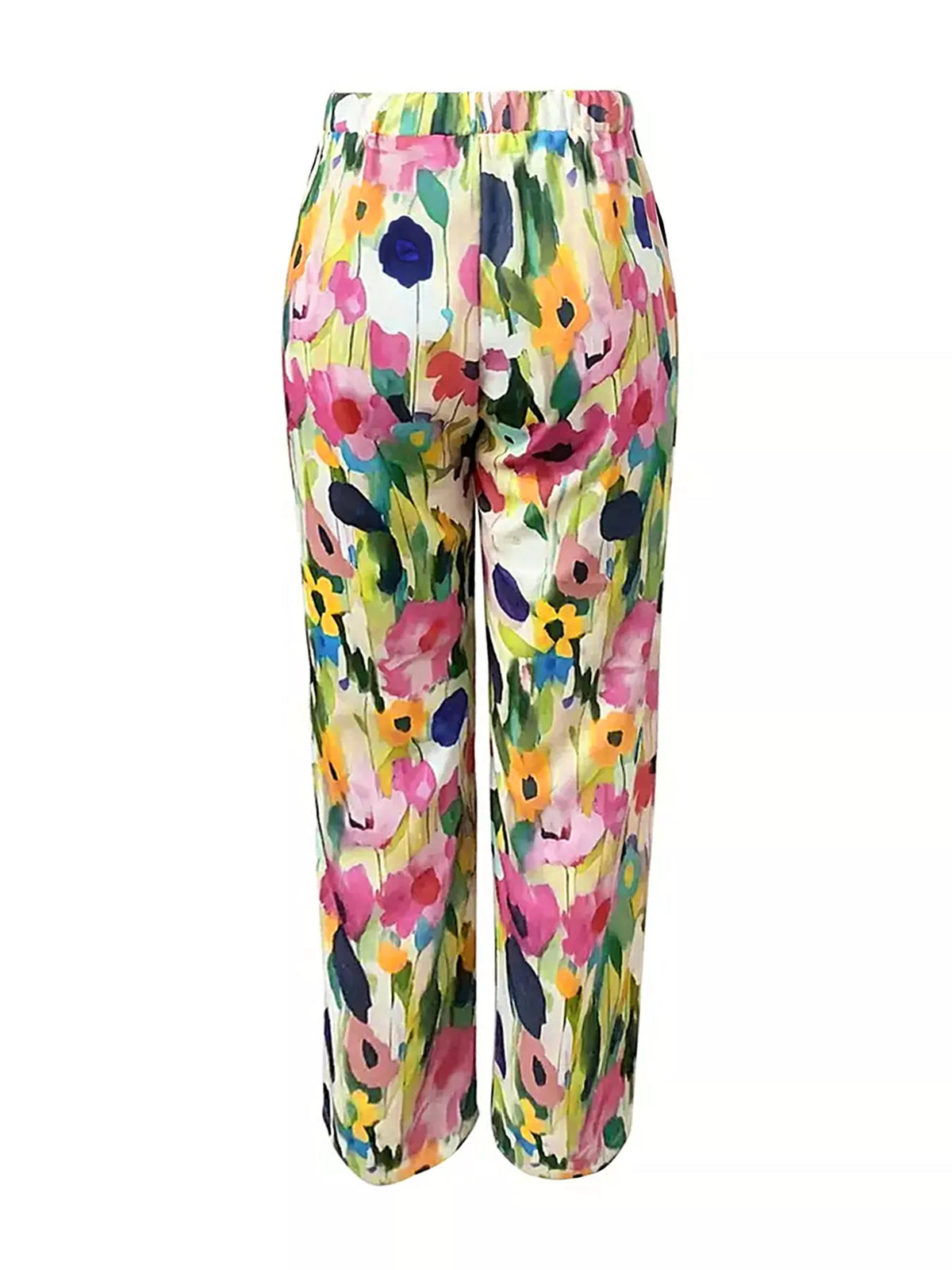 Floral Print Loose-Fit Pants