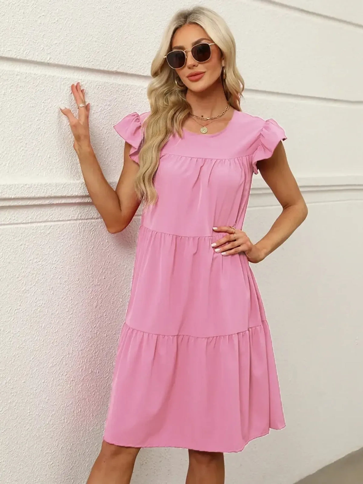 Tiered Ruffle Mini Dress by ArtisticExpression
