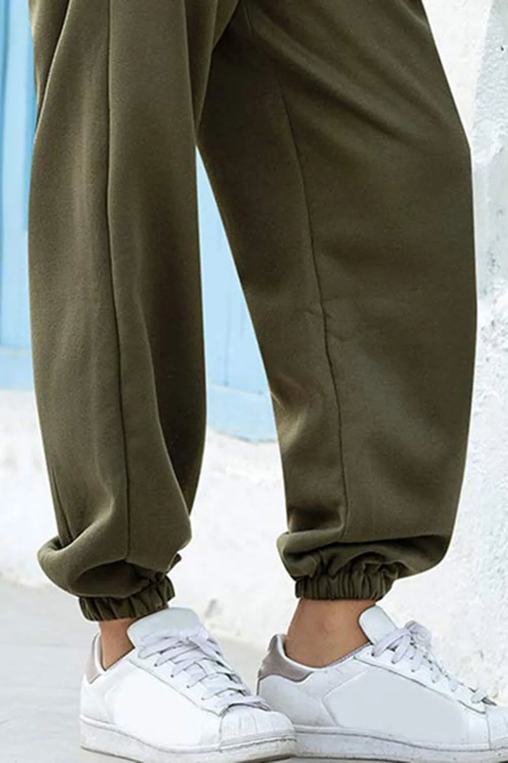 Tie-Waist Joggers with Pockets in Rich Hues by K&L