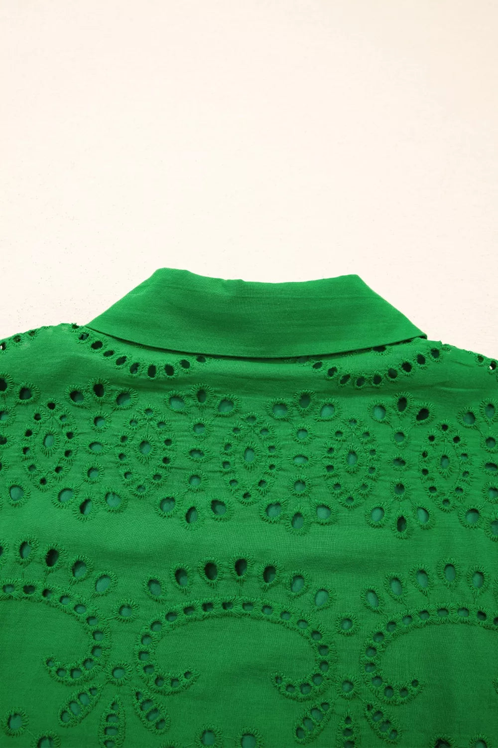 Eyelet Collared Dress in Green