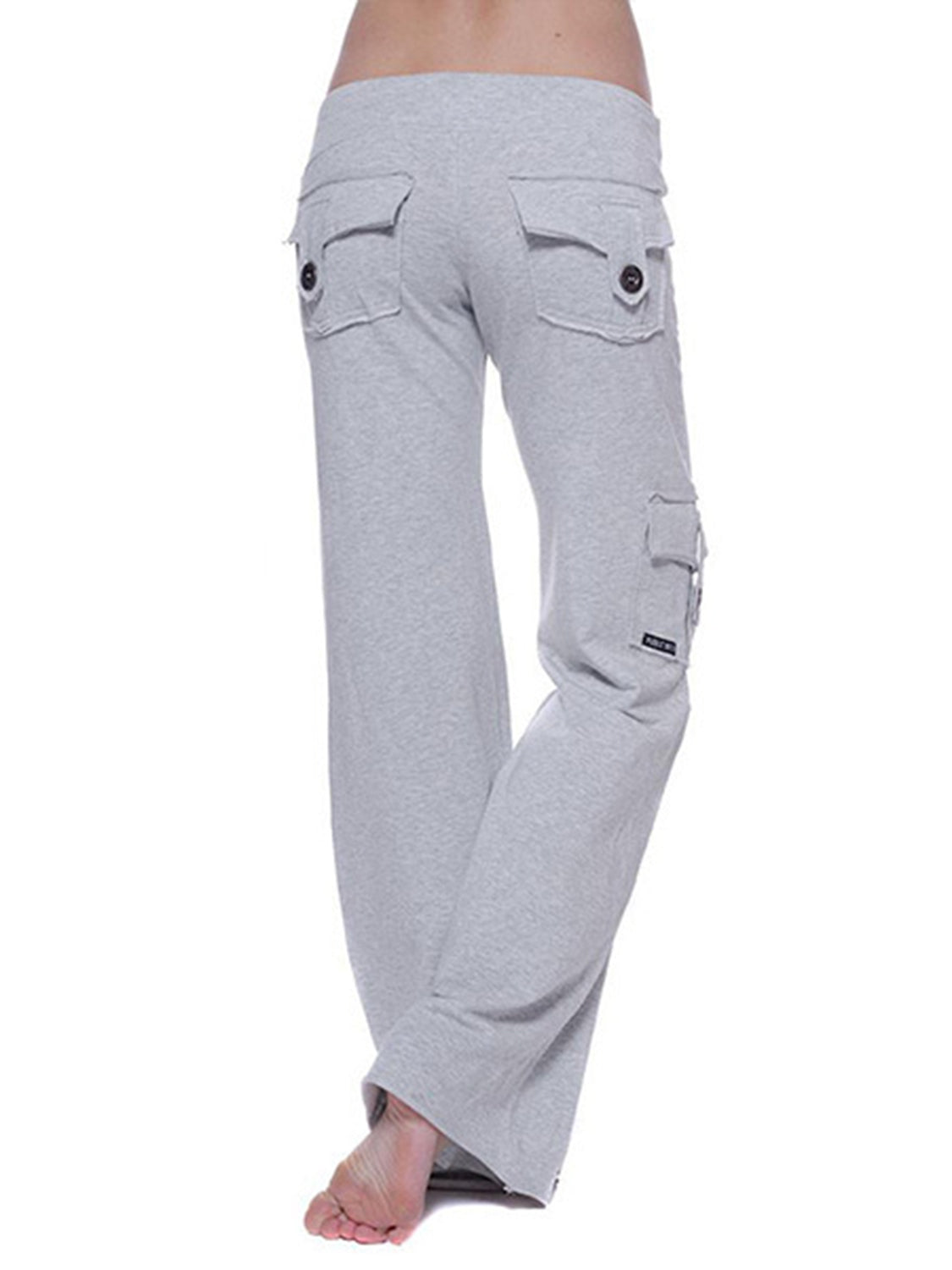 Mid-Waist Drawstring Pants with Pockets